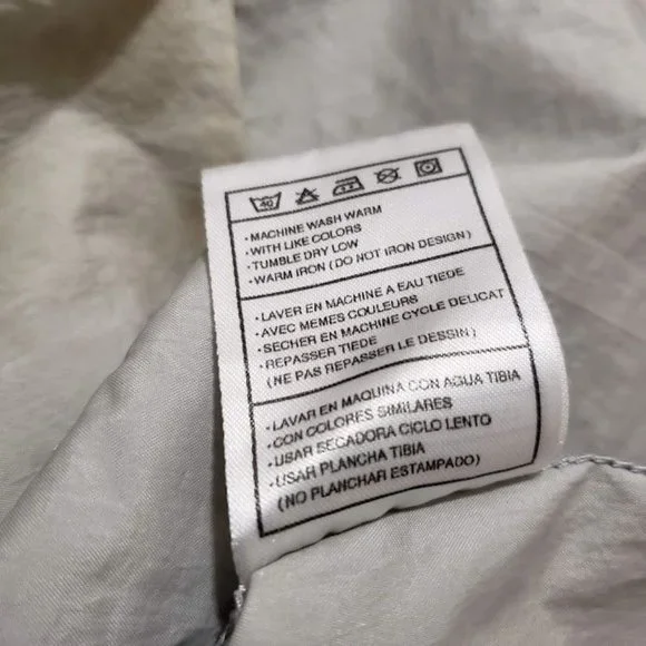 Nike Men's Windbreaker Jacket XL Gray Red Swoosh Nylon Half Zip White Label - Picture 10 of 11